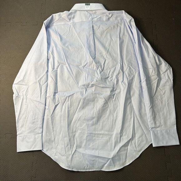 Mens NWT Lauren Ralph Lauren Classic Fit Stretch Blue Large Button Down Shirt - Picture 8 of 9